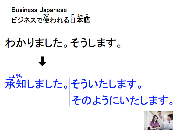 ビジネスで使われる日本語
