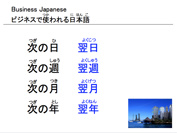 ビジネスで使われる日本語