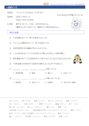 ~をめぐって