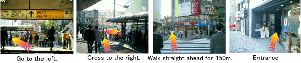 JR目黒駅から日本語学校MLC目黒ランゲージセンターまで